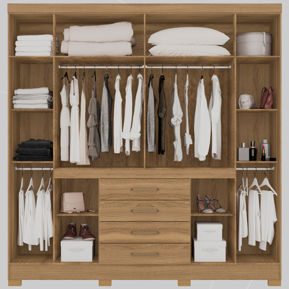 Guarda Roupa Casal 08 Portas 84020 Amendola Touch Demobile