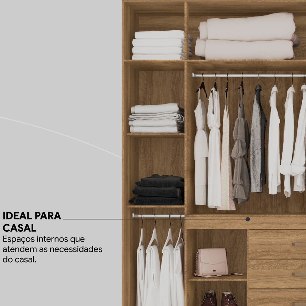 Guarda Roupa Casal 08 Portas 84020 Amendola Touch Demobile