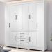 Guarda Roupa Casal 08 Portas 84020 Branco Demobile