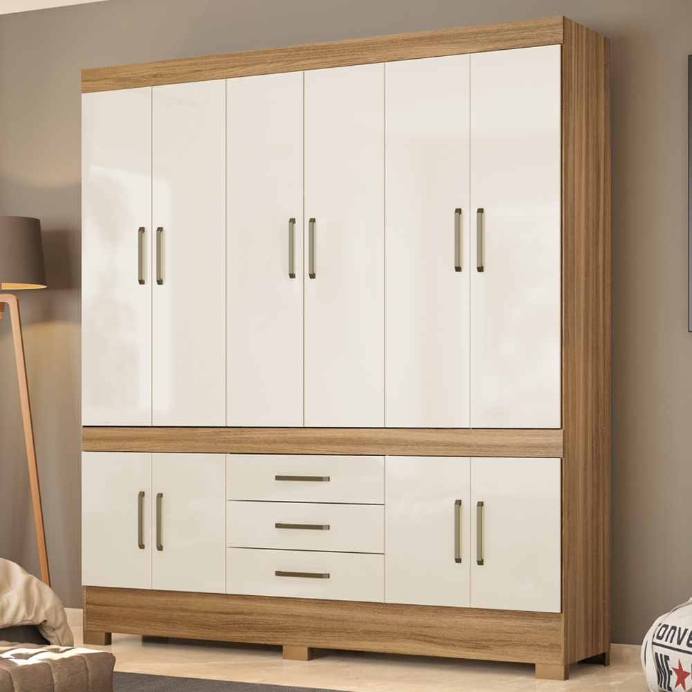 Guarda Roupa Casal 10 Portas 83530 Amendola Off White Demobile
