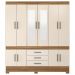 Guarda Roupa Casal 10 Portas Com Espelho 83530EL Amendola Off White Demobile