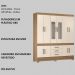 Guarda Roupa Casal 10 Portas Com Espelho 83530EL Amendola Off White Demobile
