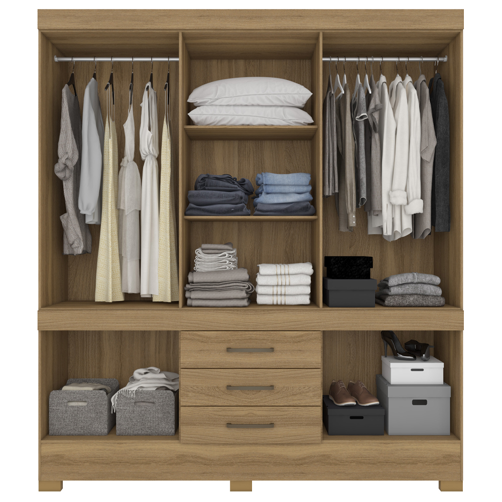 Guarda Roupa Casal 10 Portas Com Espelho 83530EL Amendola Touch Demobile