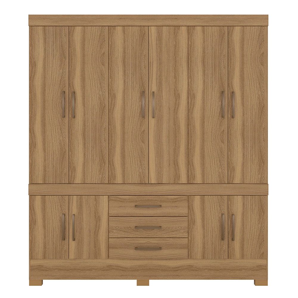 Guarda Roupa Casal 10 Portas New Murano 83530 Amêndola Touch Demóbile