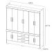 Guarda Roupa Casal 10 Portas New Murano 83530 Amêndola Touch Demóbile
