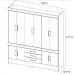 Guarda Roupa Casal 10 Portas New Murano c/ Espelho 83530EL Amendola Off White Demóbile