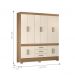 Guarda Roupa Casal 10 Portas com Espelhos Emilia Amendola Off-White