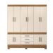 Guarda Roupa Casal 10 Portas com Espelhos Emilia Amendola Off-White