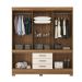 Guarda Roupa Casal 10 Portas com Espelhos Emilia Amendola Off-White