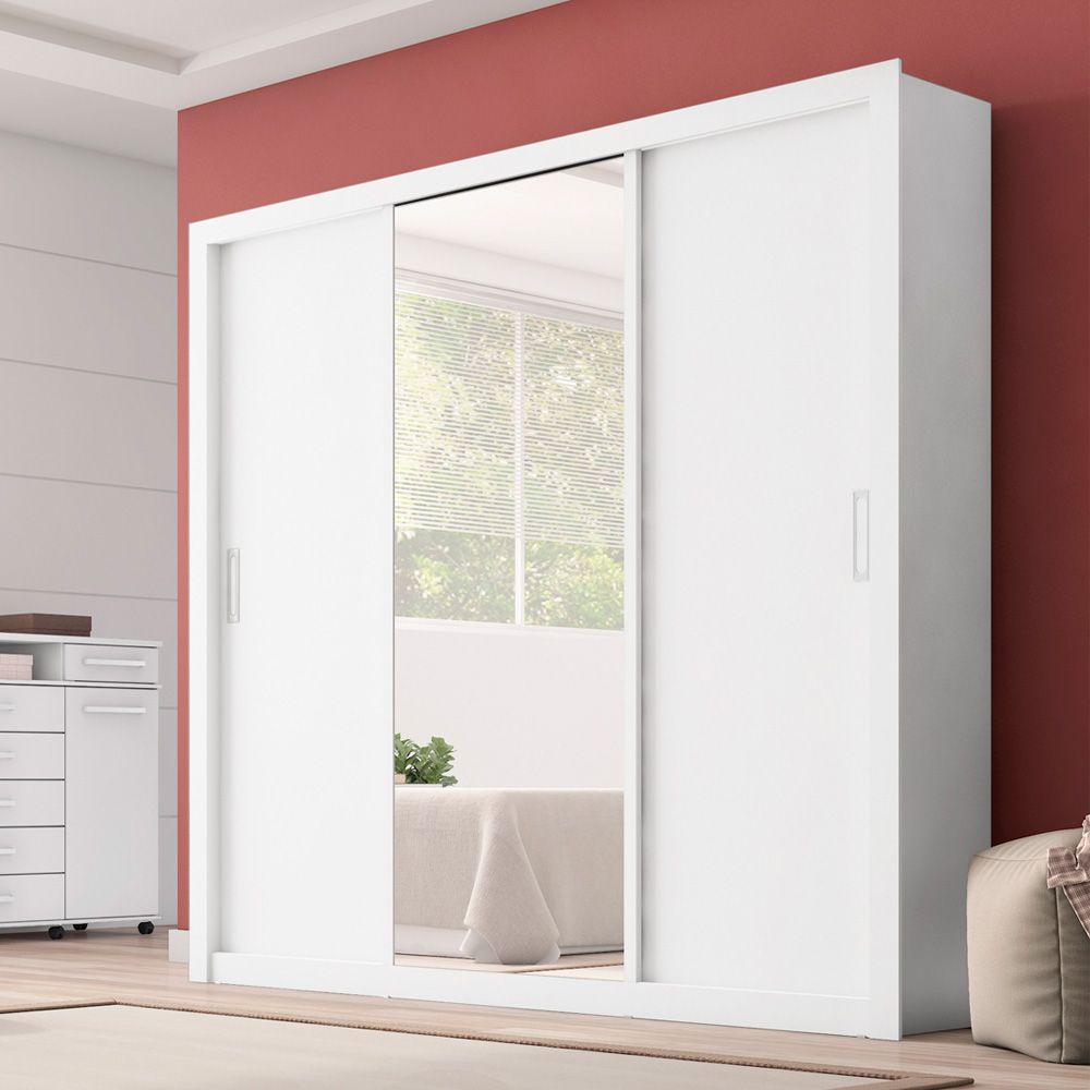 Guarda Roupa Casal 3 Portas Residence 32230 Branco Demóbile