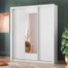 Guarda Roupa Casal 3 Portas Vero c/ Espelho 32270 Branco Demóbile