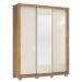 Guarda Roupa Casal 3 Portas Vero c/ Pés e Espelho 32270PE Amêndola Touch / Off White Demóbile