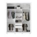 Guarda Roupa Casal 3 Portas Vero c/ Pés e Espelho 32270PE Branco Demóbile