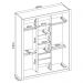 Guarda Roupa Casal 3 Portas Vero c/ Pés e Espelho 32270PE Branco Demóbile
