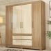 Guarda Roupa Casal 4 Portas 64110 Amendola Off White Demobile