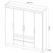 Guarda Roupa Casal 4 Portas Bilbao 64110 Amêndola Touch / Off White Demóbile