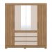 Guarda Roupa Casal 4 Portas Cádis 66510 Amêndola Touch / Off White Demóbile