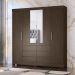 Guarda Roupa Casal 4 Portas Cádis 66510 Ébano Touch Demóbile