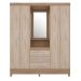 Guarda Roupa Casal 4 Portas Capelinha Pérsia c/ Espelho 43220 Nogal / Vanilla Touch Demóbile