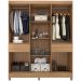 Guarda Roupa Casal 6 PT 2 GV 62760 Amendola Off White Demobile