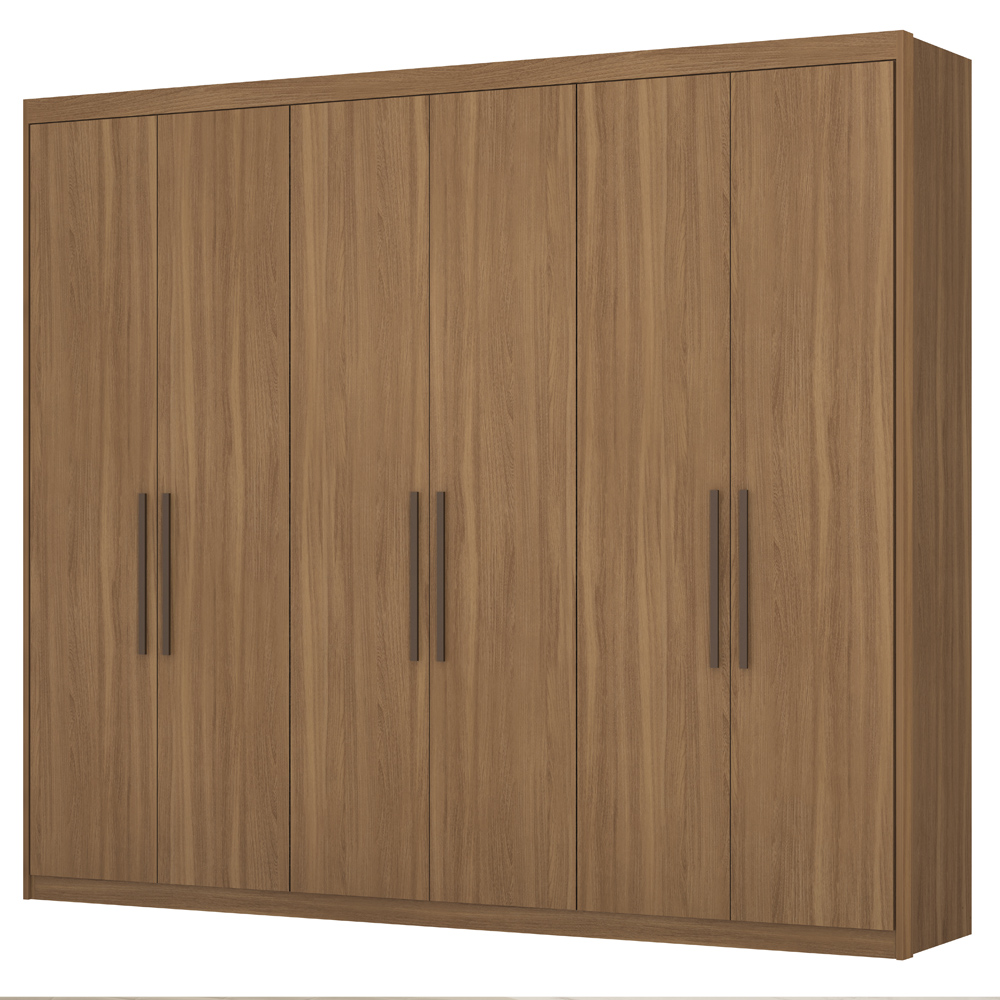 Guarda Roupa Casal 6 Portas 267cm 63370 Sumatra Amendola Touch Demobile