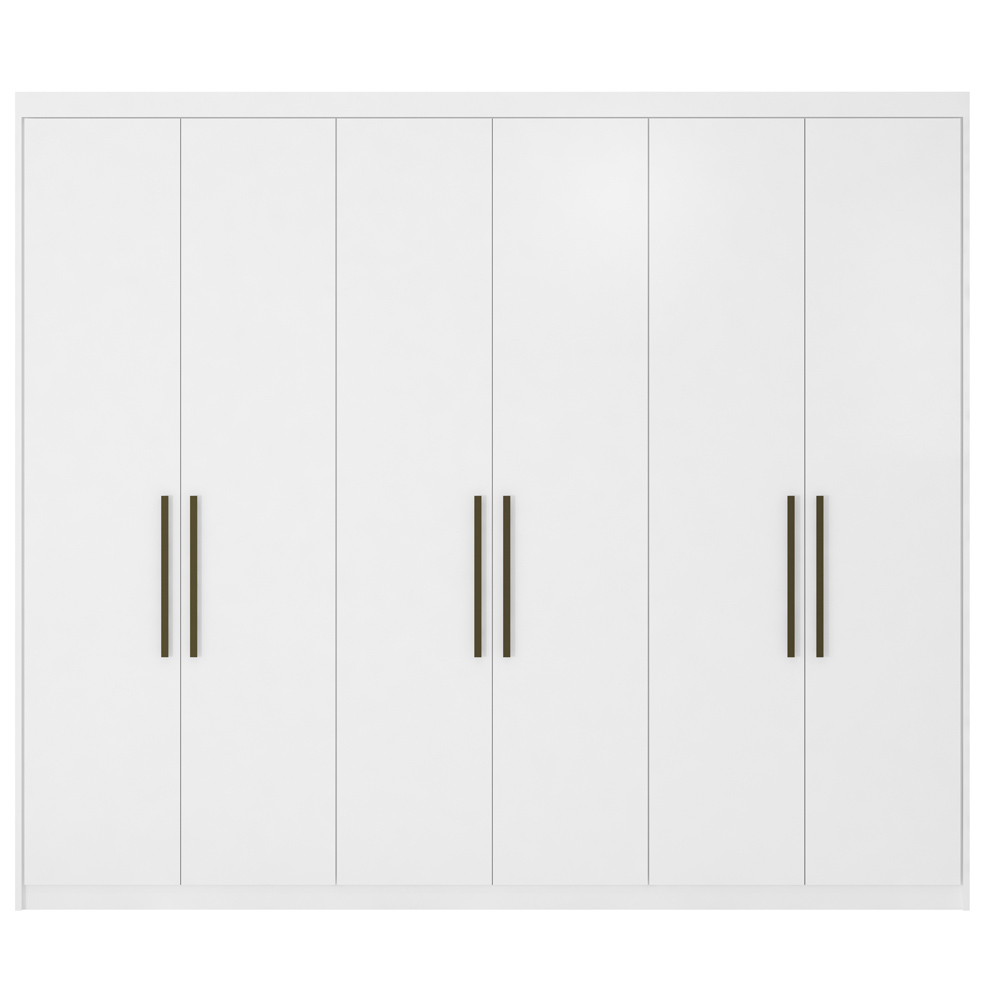 Guarda Roupa Casal 6 Portas 267cm 63370 Sumatra Branco Demobile