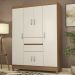 Guarda Roupa Casal 6 Portas 62020 Amendola Off White Demobile