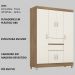 Guarda Roupa Casal 6 Portas 62020 Amendola Off White Demobile