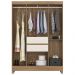 Guarda Roupa Casal 6 Portas 62020 Amendola Off White Demobile