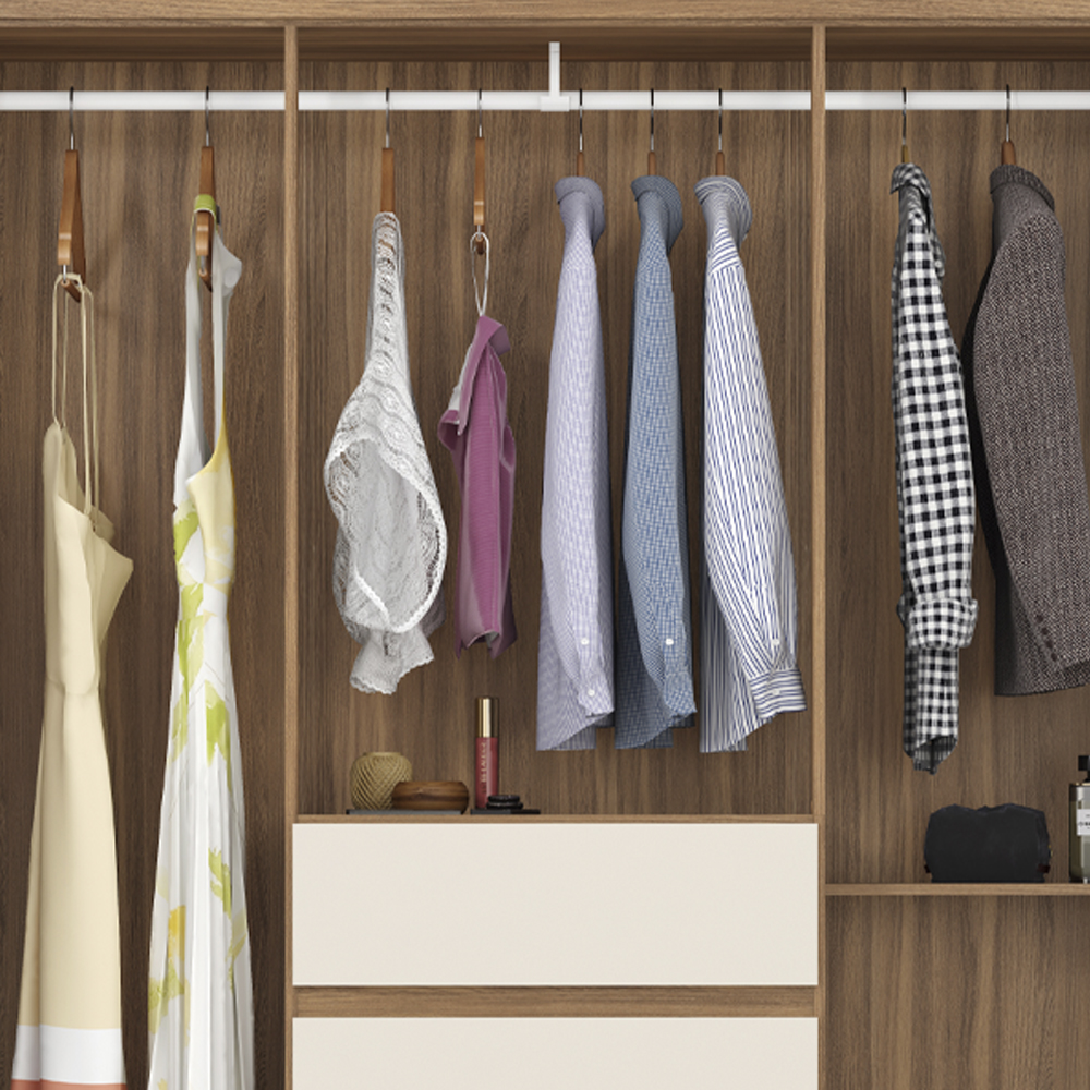 Guarda Roupa Casal 6 Portas 62020 Amendola Off White Demobile
