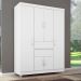 Guarda Roupa Casal 6 Portas 62020 Branco Rosa Flex Demobile