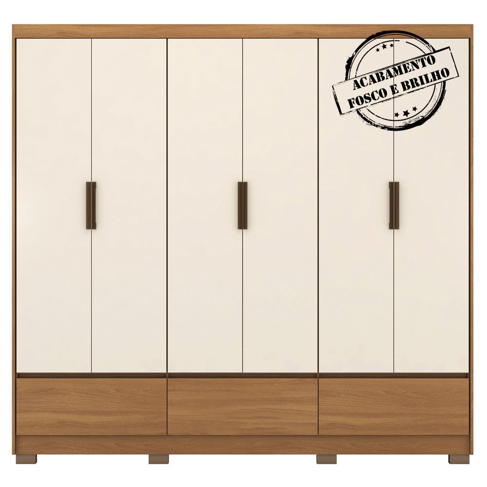 Guarda Roupa Casal 6 Portas 63330K Himalaia Amendola Off White Demobile