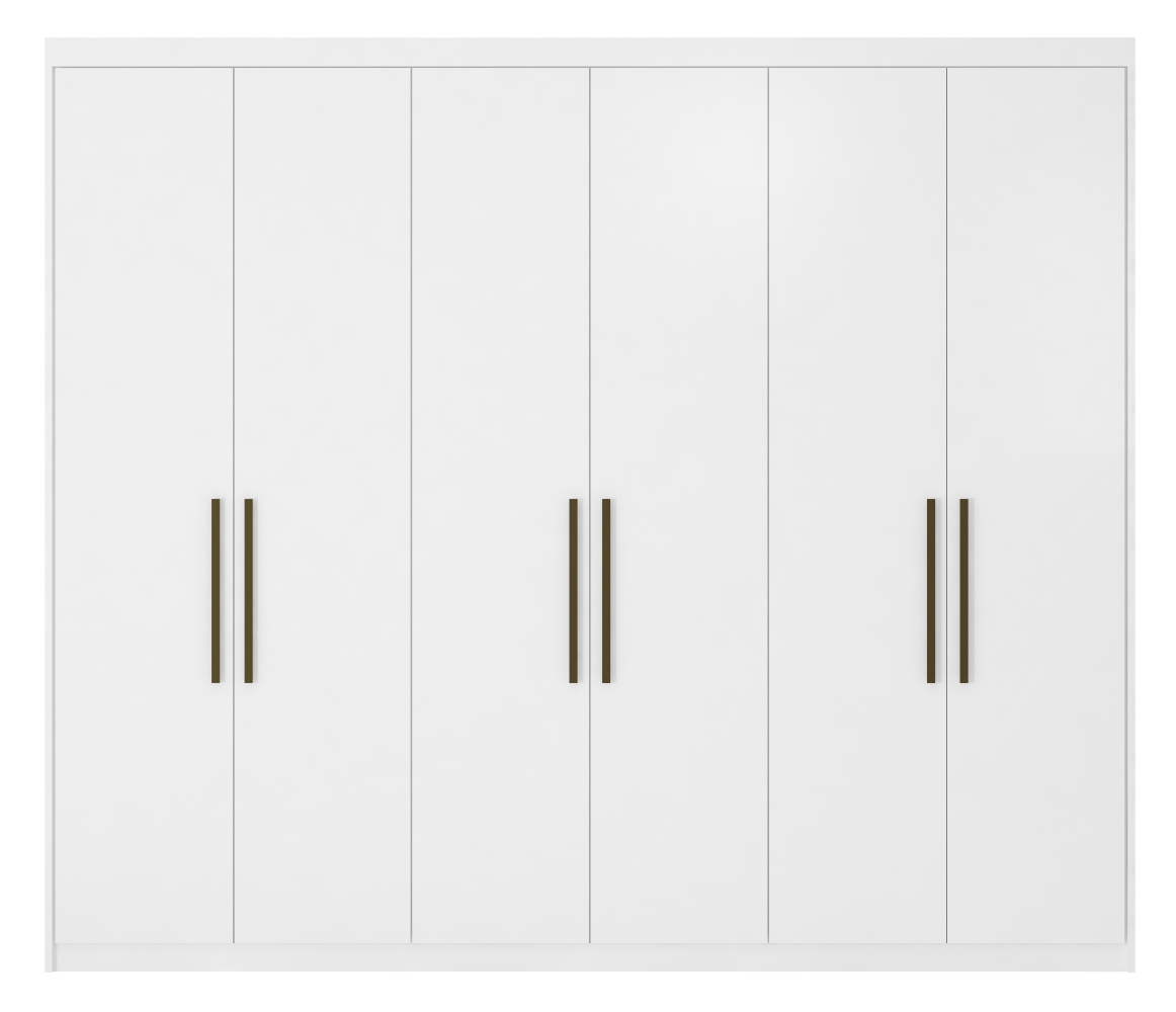 Guarda Roupa Casal 6 Portas Caroline Branco