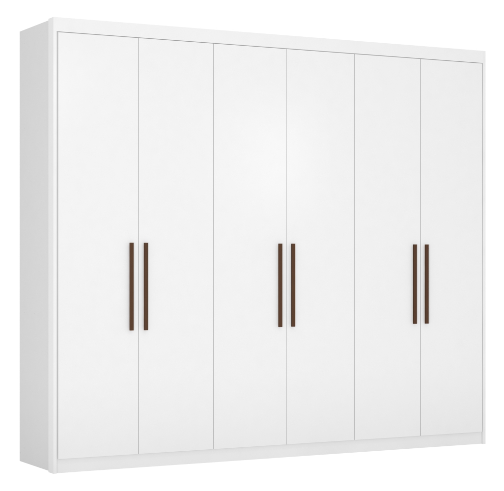 Guarda Roupa Casal 6 Portas Caroline Branco