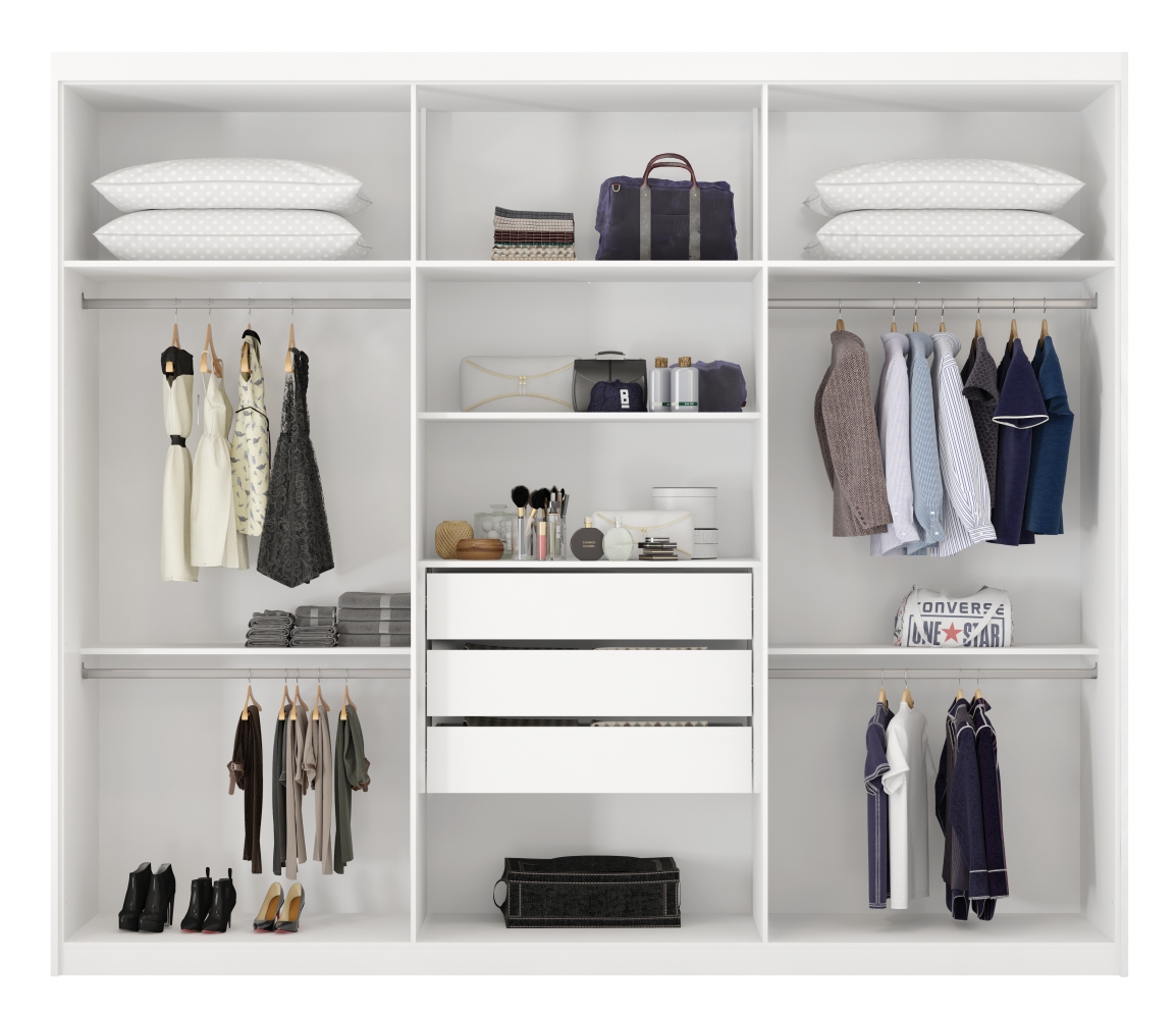 Guarda Roupa Casal 6 Portas Caroline Branco
