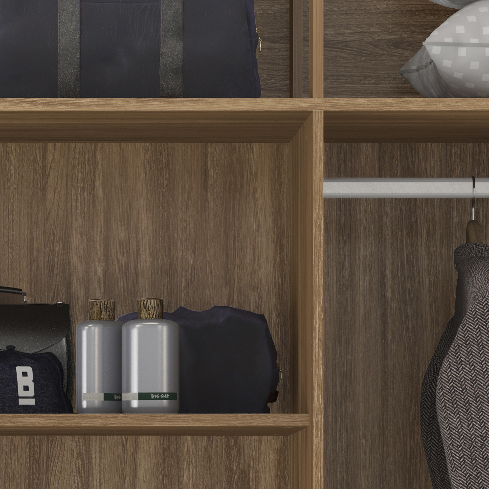 Guarda Roupa Casal 6 Portas Com Pes 63370PE Sumatra Amendola Touch Demobile