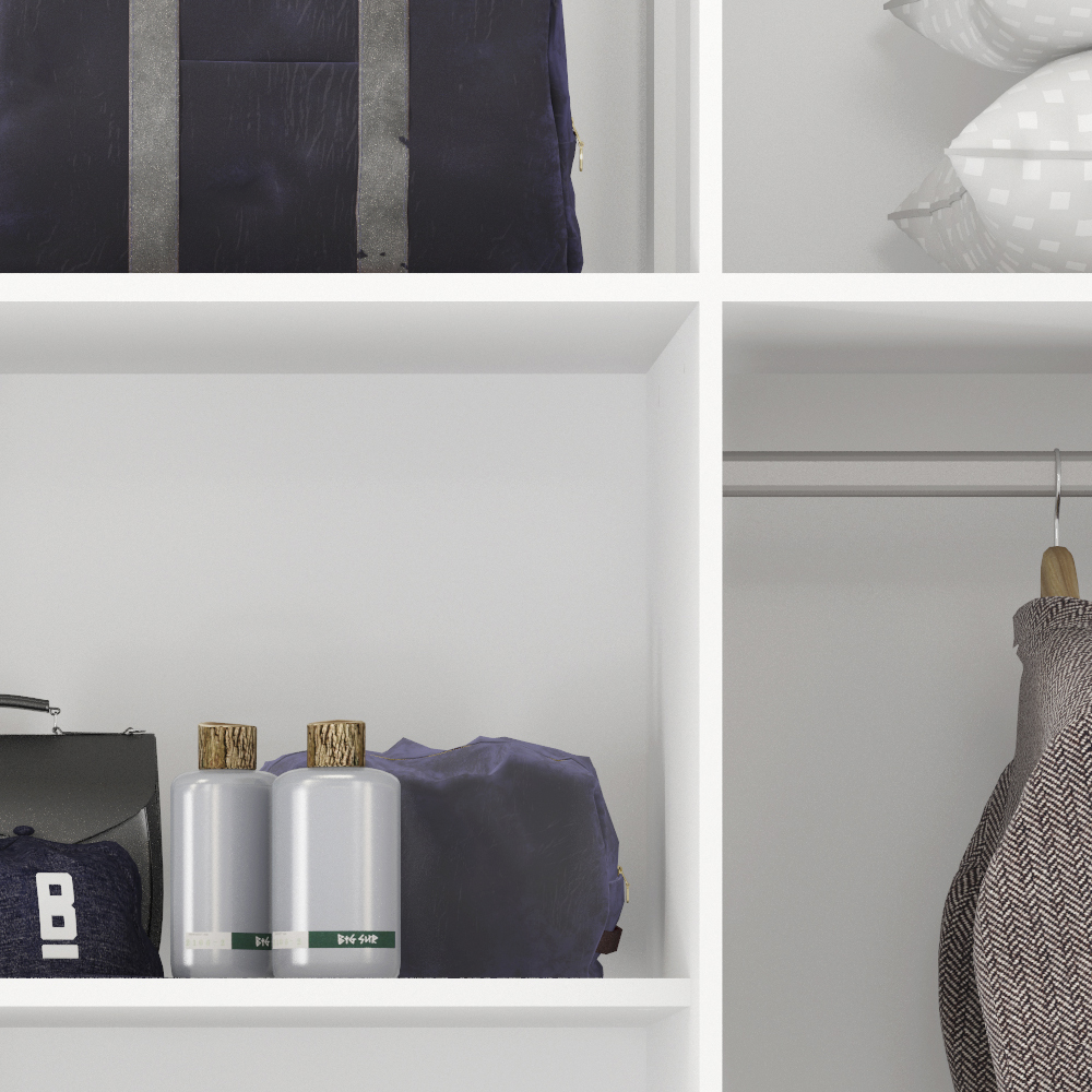 Guarda Roupa Casal 6 Portas Com Pes 63370PE Sumatra Branco Demobile