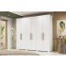Guarda Roupa Casal 6 Portas Com Pes 63370PE Sumatra Branco Demobile