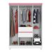 Guarda Roupa Casal 6 Portas Ecom ll 62020 Branco Rosa Flex Demóbile