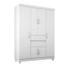 Guarda Roupa Casal 6 Portas Ecom ll 62020 Branco Rosa Flex Demóbile