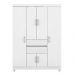 Guarda Roupa Casal 6 Portas Ecom ll 62020 Branco Rosa Flex Demóbile