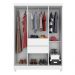 Guarda Roupa Casal 6 Portas Ecom ll 62020 Branco Rosa Flex Demóbile