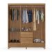 Guarda Roupa Casal 6 Portas Flash ll 62920 Amêndola Touch Demóbile