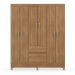 Guarda Roupa Casal 6 Portas Flash ll 62920 Amêndola Touch Demóbile