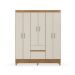 Guarda Roupa Casal 6 Portas Flash ll 62920 Amendola Off White Demóbile - Rocha Móveis