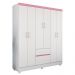 Guarda Roupa Casal 6 Portas Flash ll 62920 Branco Rosa Flex Demóbile