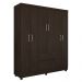 Guarda Roupa Casal 6 Portas Flash ll 62920 Ébano Touch Demóbile