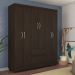 Guarda Roupa Casal 6 Portas Flash ll 62920 Ébano Touch Demóbile