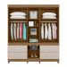 Guarda Roupa Casal 6 Portas Guarujá c/ Espelho 64720 Amêndola Touch / Off White Demóbile