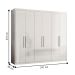 Guarda Roupa Casal 6 Portas Lens Branco